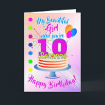PINK Happy 10th Birthday | Editable Card<br><div class="desc">Some moments we cherish forever. Make it memorable,  make it fun.</div>