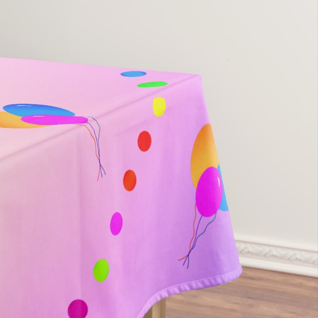 PINK Happy 10th Birthday | Editable Tablecloth (In Situ)
