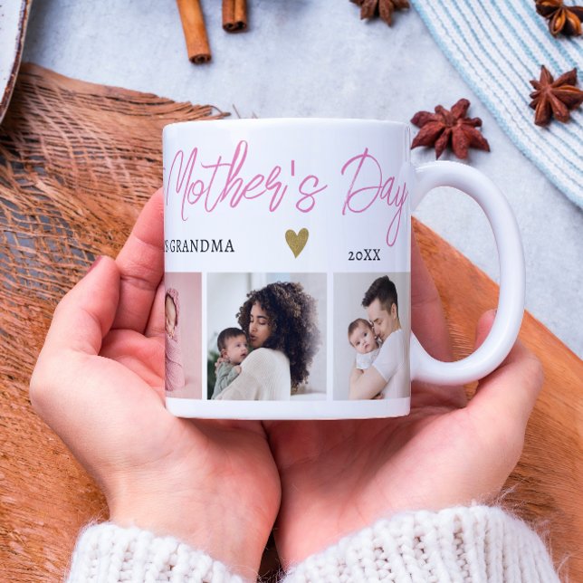 Pink Happy 1st Mothers Day As Grandma 5 Photo  Coffee Mug (Creator Uploaded)