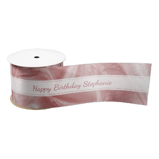 Pink "Happy Birthday"  or Any Occasion, Anyone Satin Ribbon