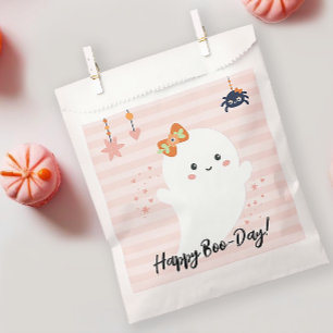 Pink Happy Boo Day Kawaii Ghost Birthday Favour Bag
