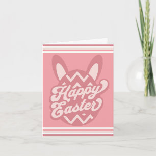 Pink Happy Easter Bunny  Note Card