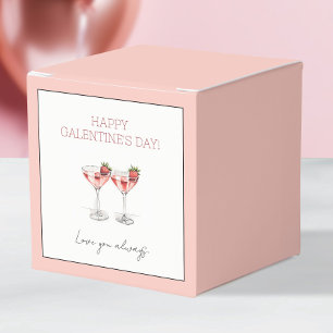 Pink Happy Galentine's Day Cocktails Love You Bff Favour Box