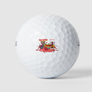 pink happy kwanzaa golf balls