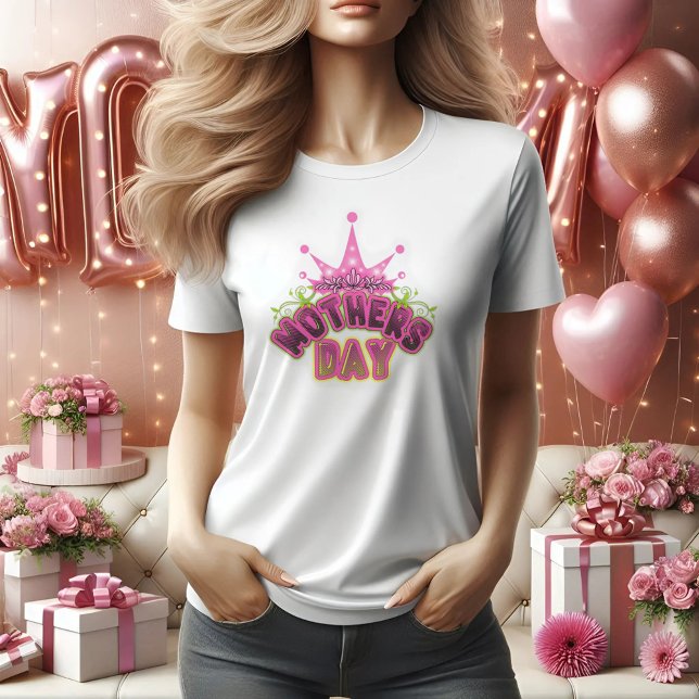 Pink Happy mothers day Women T-Shirt (Creator Uploaded)