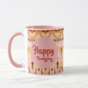 Pink Happy Thanksgiving Mug