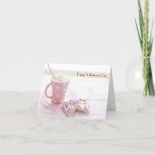 Pink Happy Valentine's Day Thank You Card