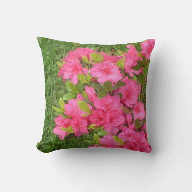 Pink Hardy Azaleas Cushion (Front)