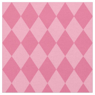 Pink Harlequin Diamond Pattern Fabric