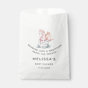 PINK HATCHING DRAGON BABY SHOWER FAVOUR BAG