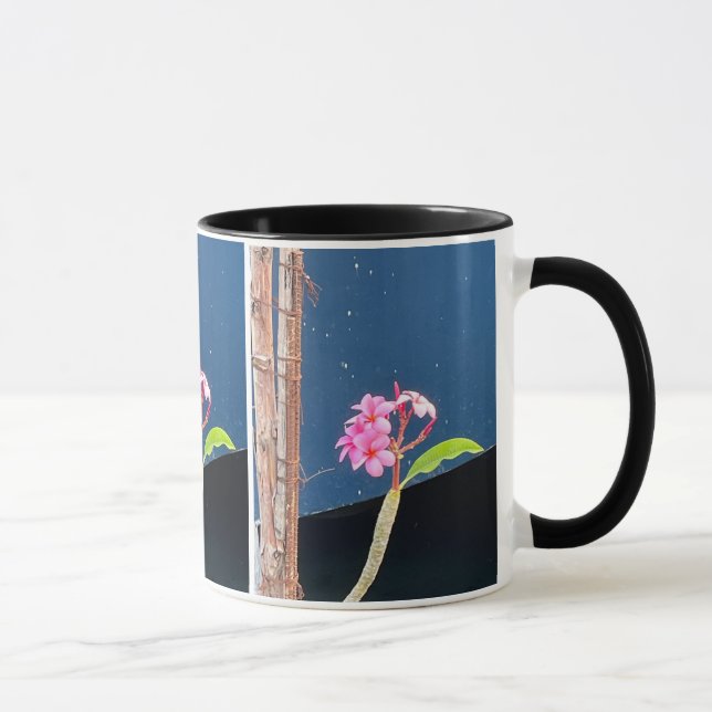 Pink Hawaii Plumeria Flower Mug (Right)