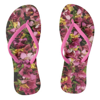 Pink Hawaiian Flower Leis Thongs