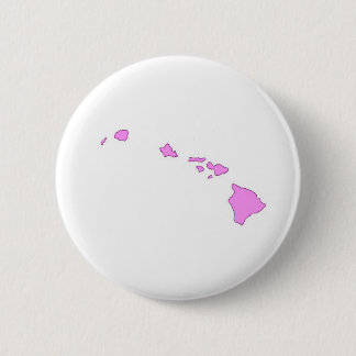 pink hawaiian island 6 cm round badge