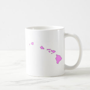 pink hawaiian island coffee mug