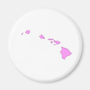 pink hawaiian island magnet