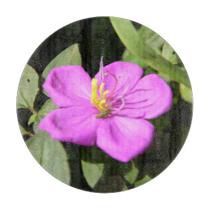 Pink Hawaiian Plumeria Poster Faux Canvas Print A Cutting Board