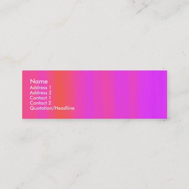 Pink Haze Mini Business Card (Front)