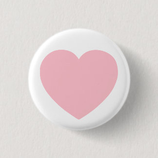 Pink Heart 3 Cm Round Badge