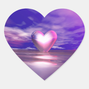 Pink Heart Afloat Sticker