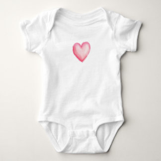 Pink heart baby bodysuit