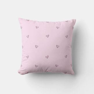 Pink Heart Baby Girl Nursery Throw Pillow
