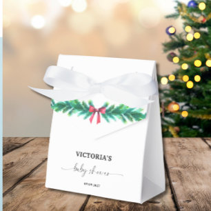 Pink Heart Baby Shower Party Favour Box