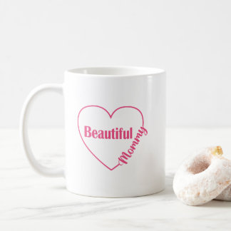 Pink Heart Beautiful Mummy Coffee Mug