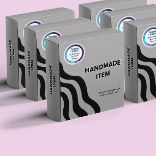 Pink Heart Botanical Thank You Gradient Packaging Classic Round Sticker