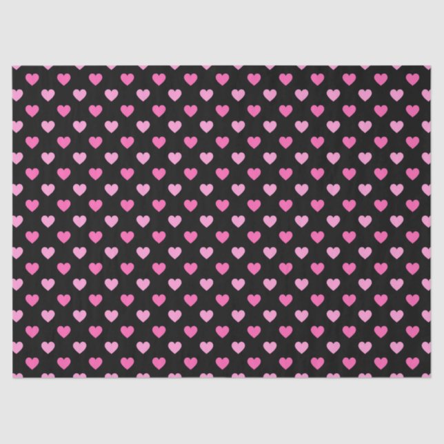 Pink Heart Breast Cancer Awareness Pattern Tissue Paper (Front)