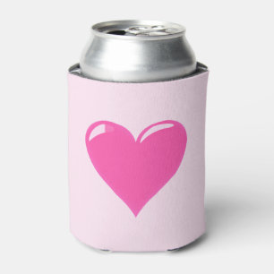 Pink Heart Can Cooler