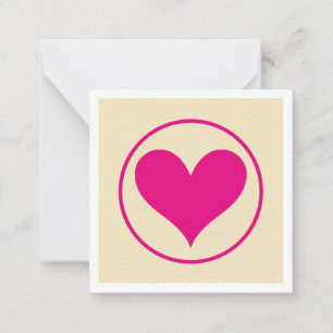 Pink heart  card