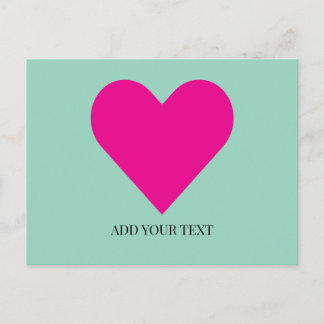 Pink Heart Custom Postcard