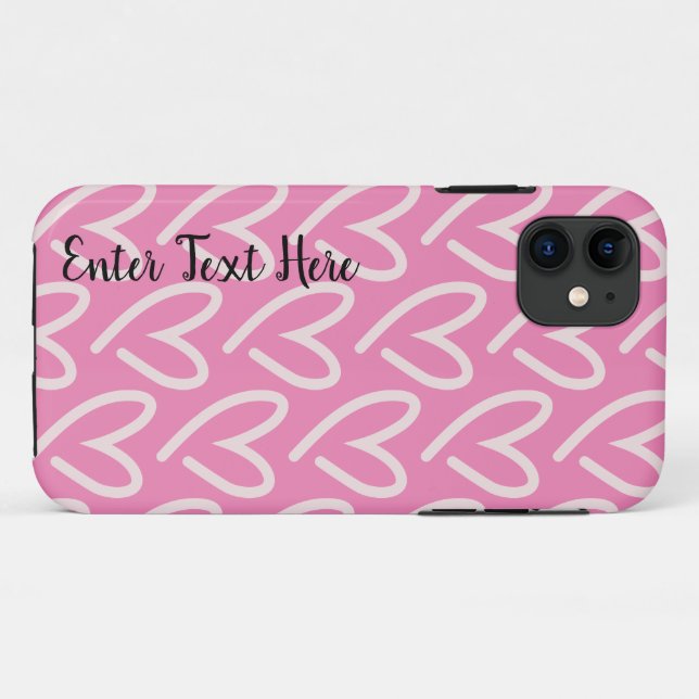 Pink Heart Customise Case-Mate iPhone Case (Back (Horizontal))