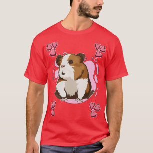 Pink Heart Design Guinea Pig 1 T-Shirt
