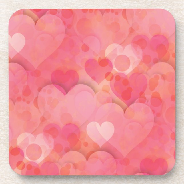 Pink Heart Dreams Coaster (Front)