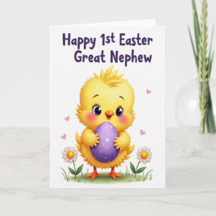 Pink Heart Easter Nephew Card