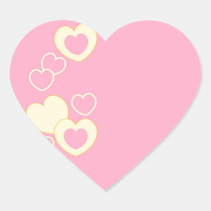 Pink Heart Eyelet Background Heart Sticker