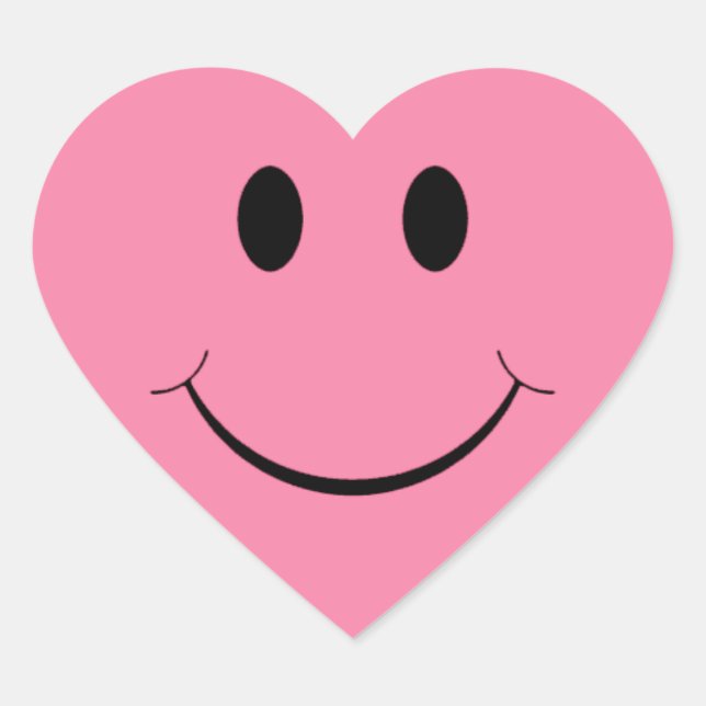 Pink Heart Face Stickers (Front)