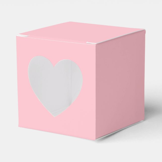 Pink Heart Favour Box (Front Side)