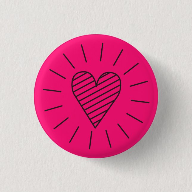 Pink Heart Flair Pin (Front)