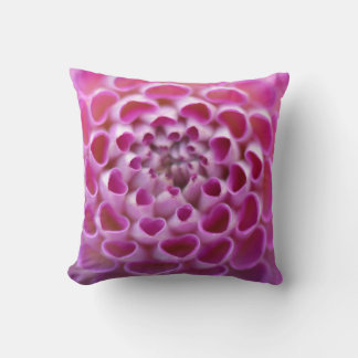 Pink Heart Flower Dahlia Bloom Floral Pattern Cushion
