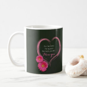 Pink Heart Flowers Mother's Day - Mug
