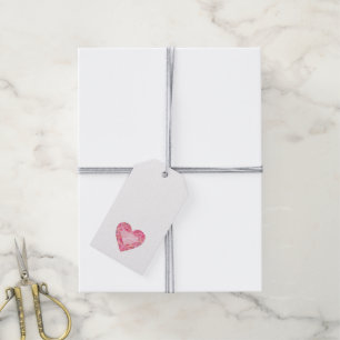Pink Heart Gem Glam Diamond Love Chic  Gift Tags