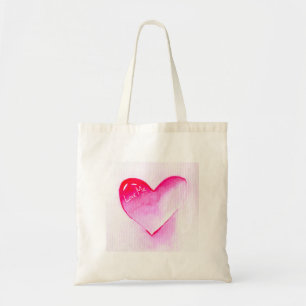 Pink heart grunge pop love me tote bag