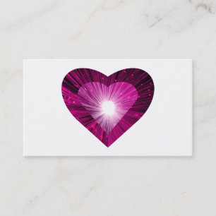 Pink Heart 'heart' business card white