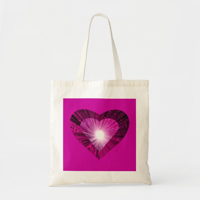 Pink Heart 'heart' tote bag pink (Front)
