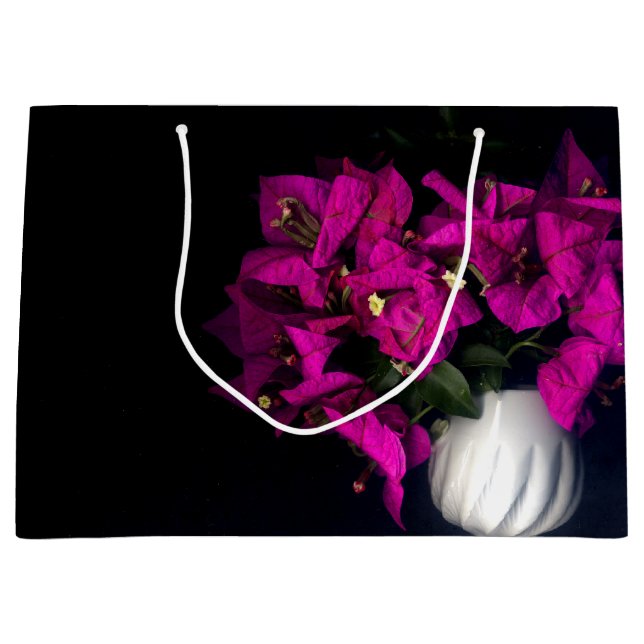 "Pink heart in black" Large Gift Bag (Front)