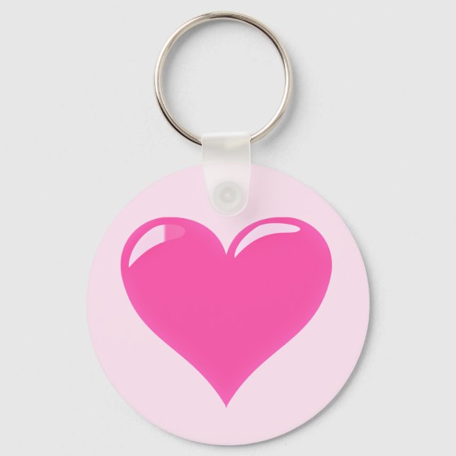 Pink Heart Keychain Love (Front)