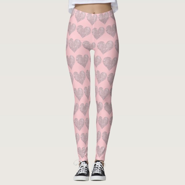 Pink Heart Leggings (Front)