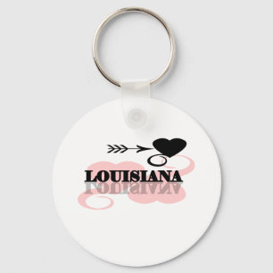 Pink Heart Louisiana Key Ring